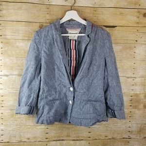 Cartonnier Anthropologie Chambray Blazer Size 4